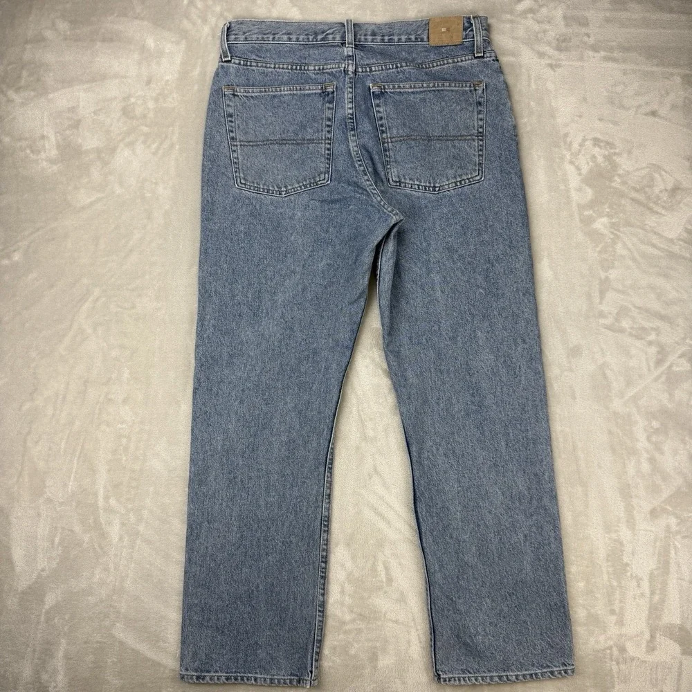Vintage Tommy Hilfiger Jeans Men 33x30 Blue Flag Patch‎ Embroiderd Logo Y2K